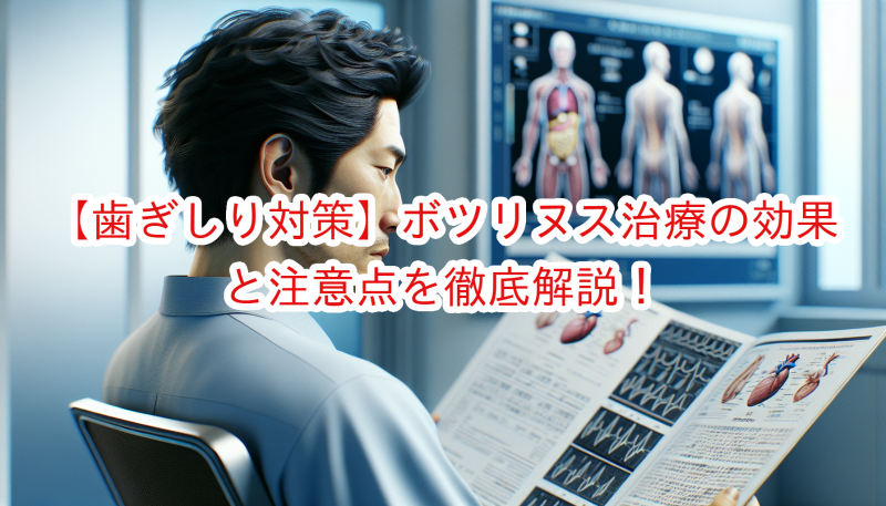 【歯ぎしり対策】ボツリヌス治療の効果と注意点を徹底解説！