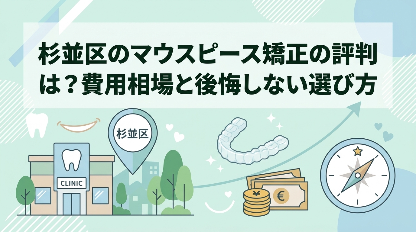 杉並区のマウスピース矯正の評判は?費用相場と後悔しない選び方