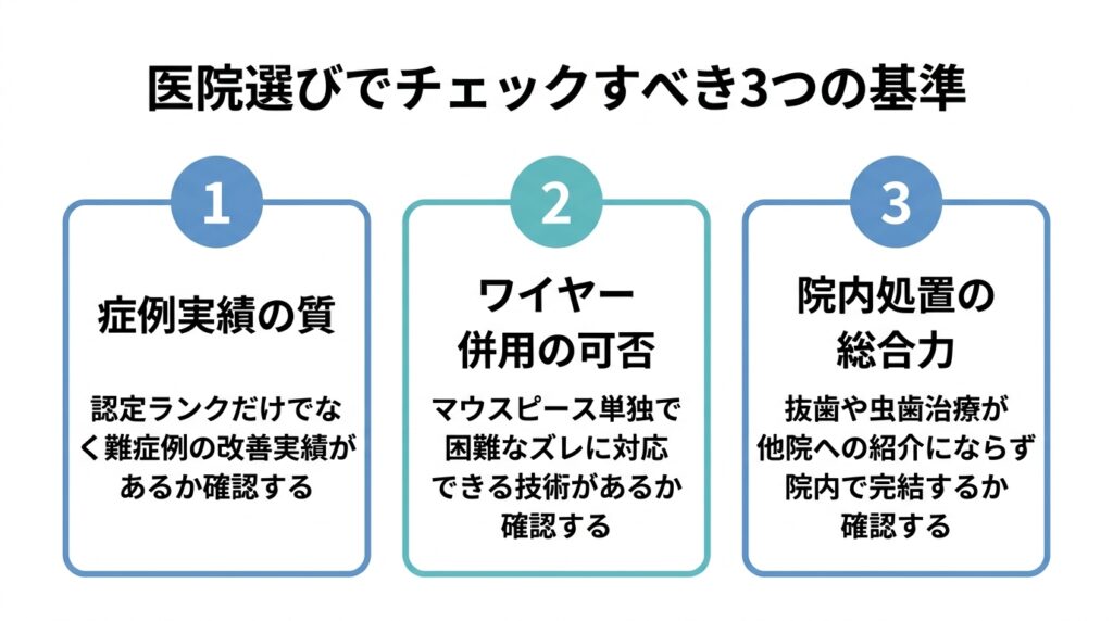 医院選びでチェックすべき3つの基準