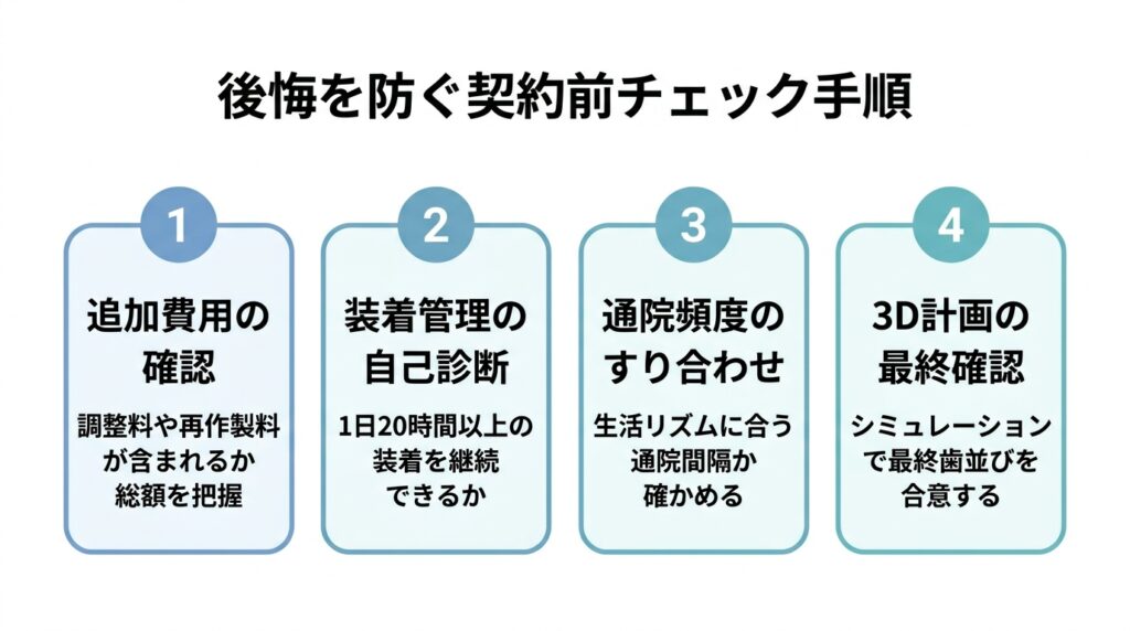 後悔を防ぐ契約前チェック手順