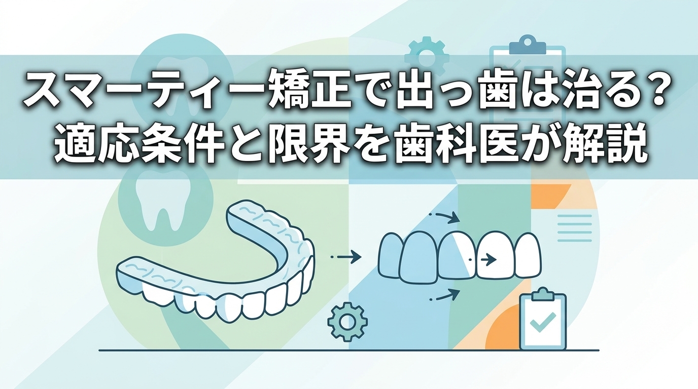 スマーティー矯正で出っ歯は治る?適応条件と限界を歯科医が解説