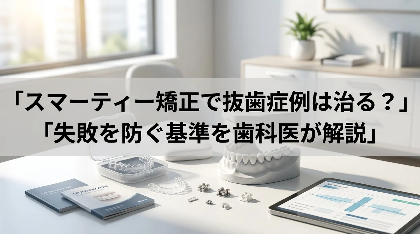 スマーティー矯正で抜歯症例は治る？失敗を防ぐ基準を歯科医が解説