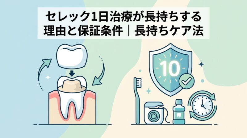 セレック1日治療が長持ちする理由と保証条件｜長持ちケア法