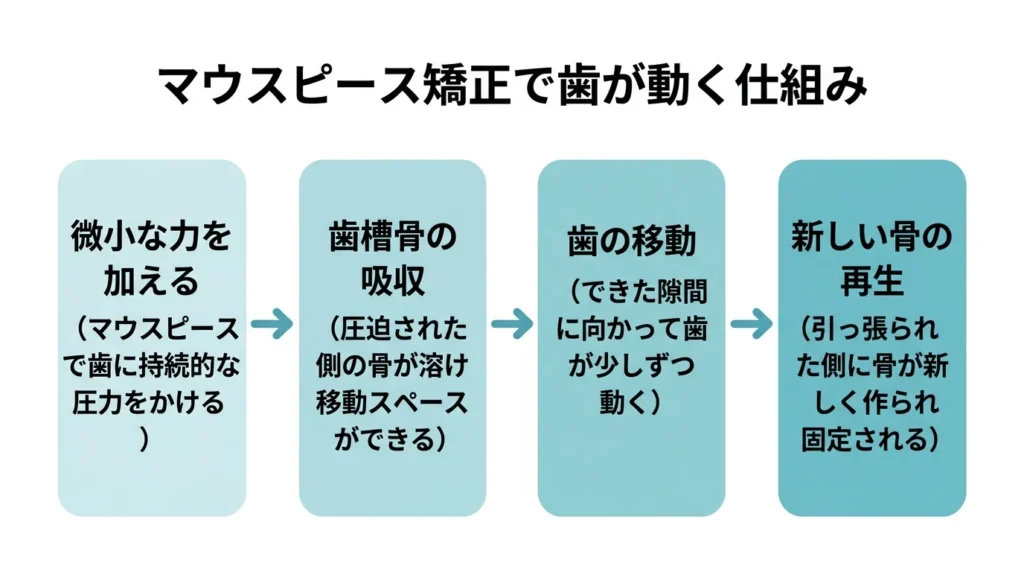 マウスピース矯正で歯が動く仕組み