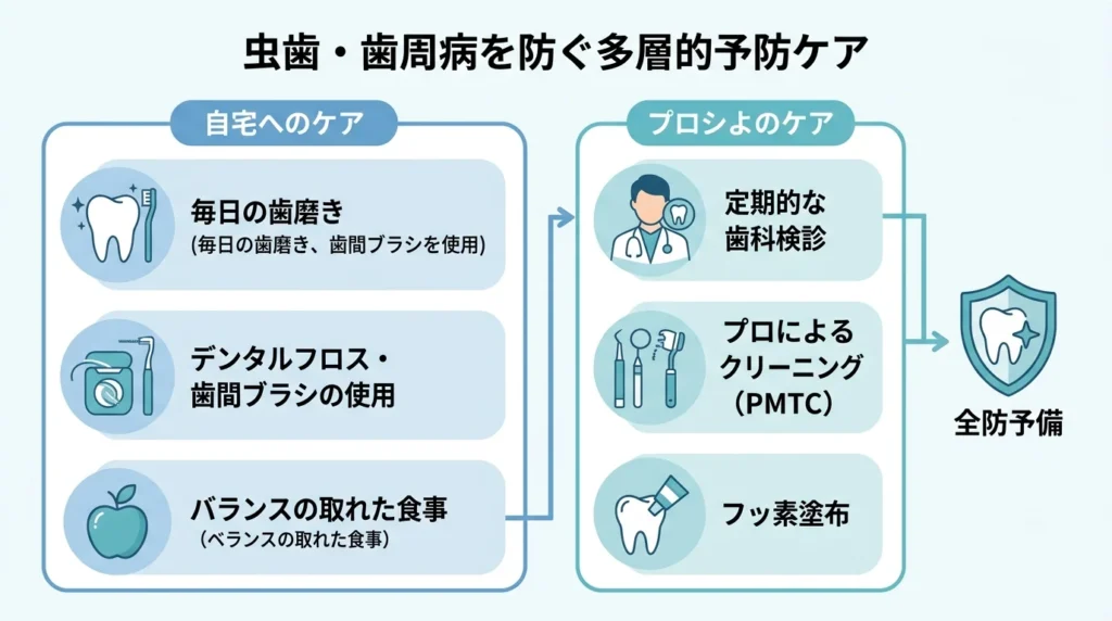 虫歯・歯周病を防ぐ多層的予防ケア