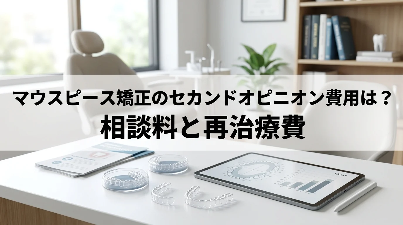 マウスピース矯正のセカンドオピニオン費用は?相談料と再治療費