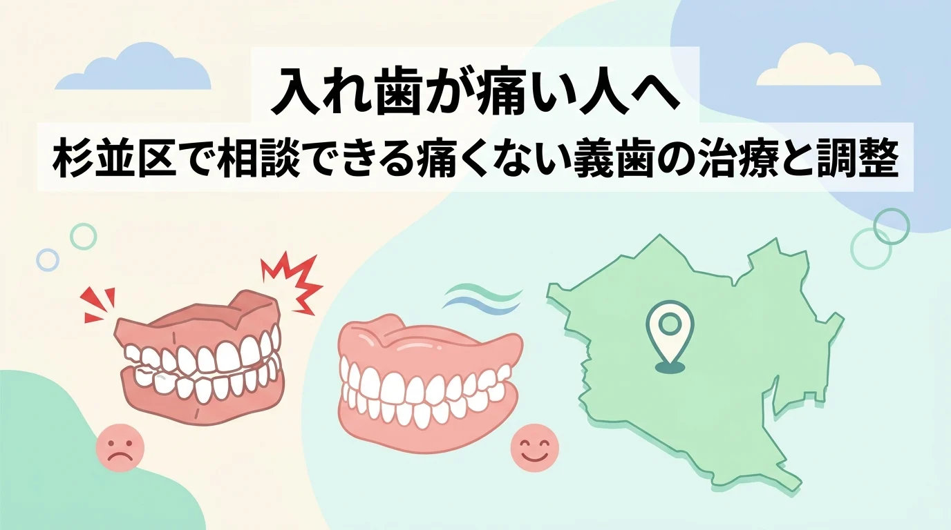 入れ歯が痛い人へ｜杉並区で相談できる痛くない義歯の治療と調整