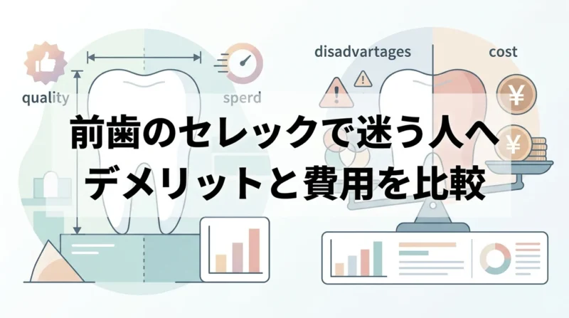 前歯のセレックで迷う人へ｜デメリットと費用を比較