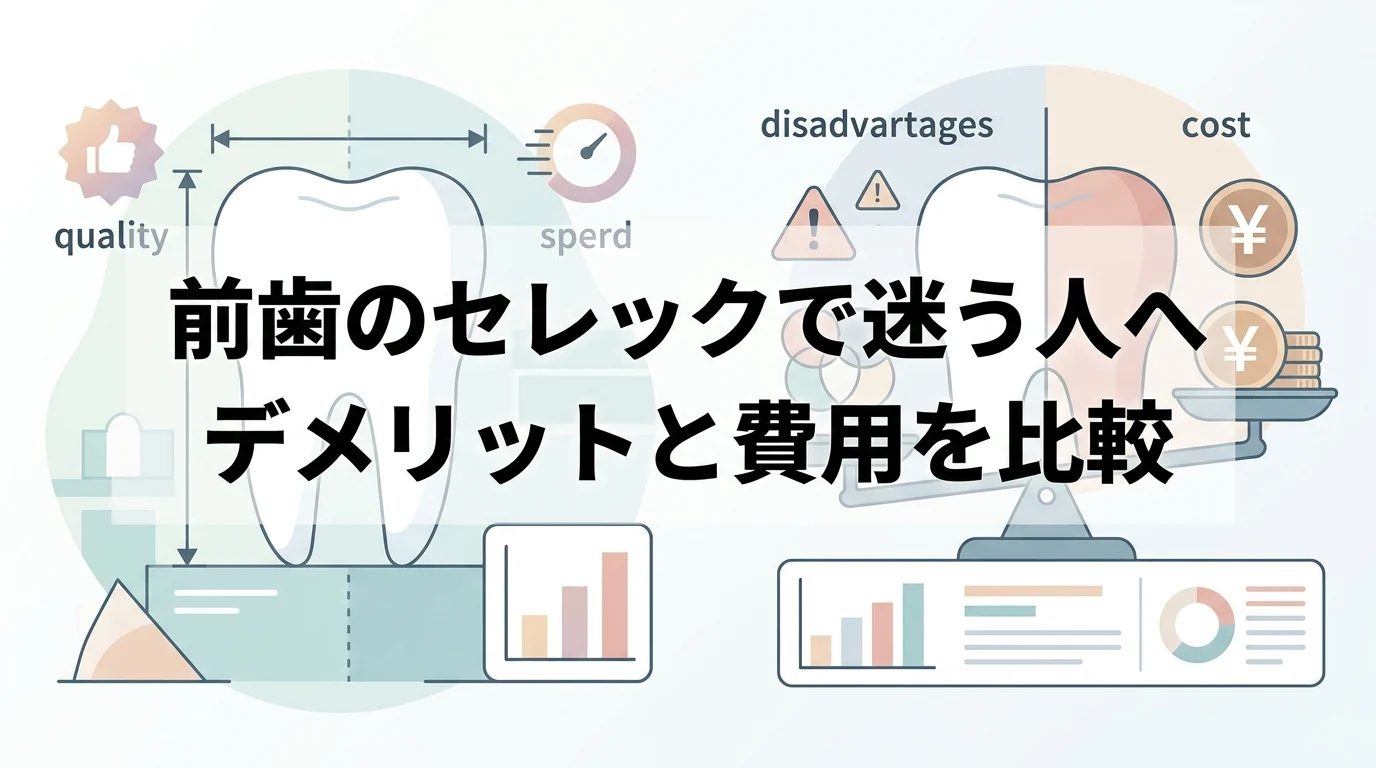 前歯のセレックで迷う人へ|デメリットと費用を比較
